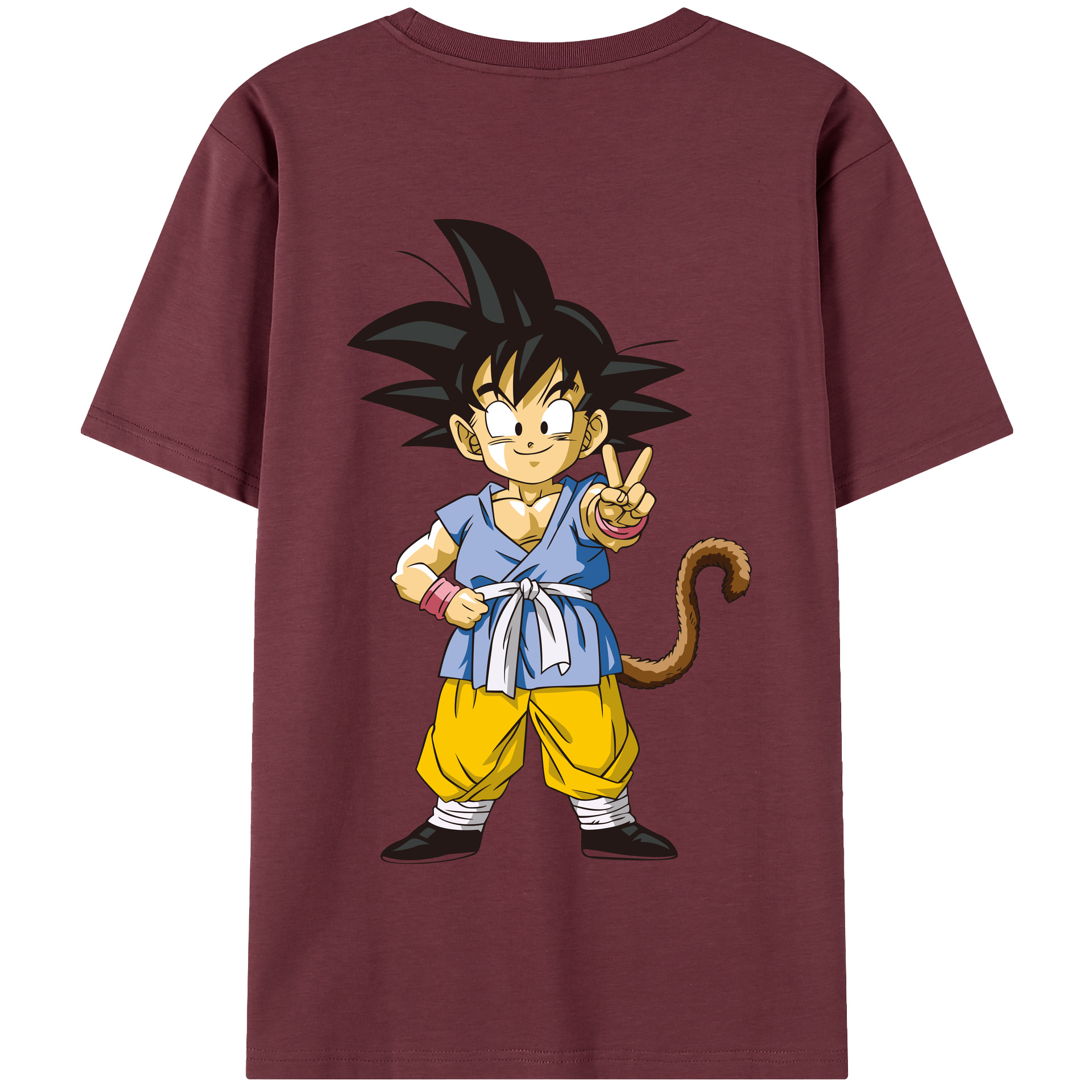 （画像用） ドラゴンボール 孫悟空（そん ごくう）Son Goku カカロット DRAGON BALL Kakarotto 綿100％半袖Tシャツ（背面プリント）